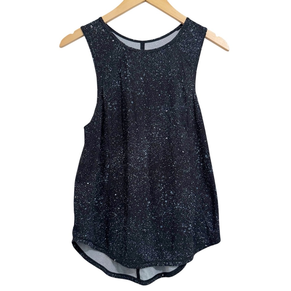 Lululemon Sculpt Keyhole Back Tank Splatter Black Blue 4